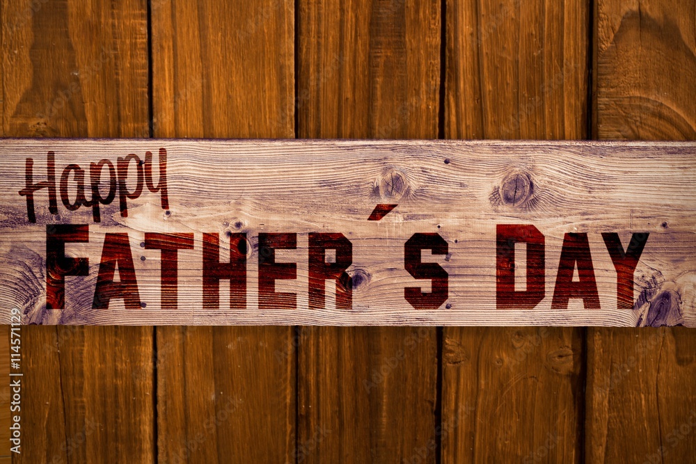 Wall mural Composite image of happy fathers day