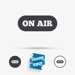 Fototapeta premium On air sign icon. Live stream symbol.