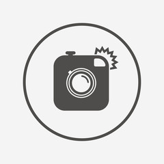 Hipster photo camera sign icon. Retro camera.