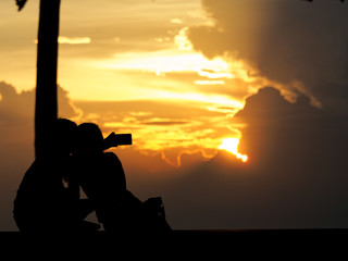 sunset in manila bay, Philippines