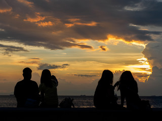 sunset in manila bay, Philippines