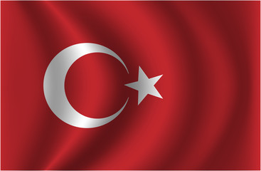 Vector of Turkish flag 