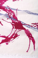 Chinese style pattern made of fabric scarves
