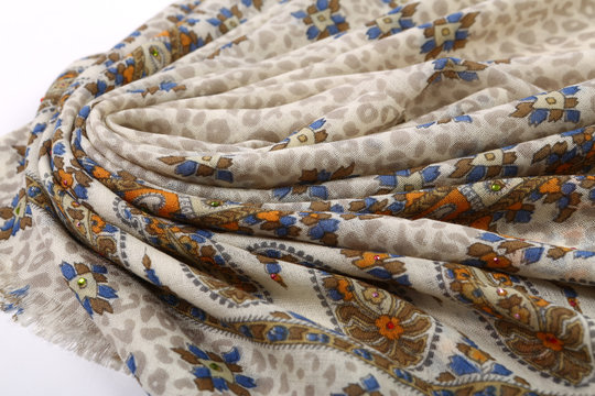 Chinese style pattern made of fabric scarves