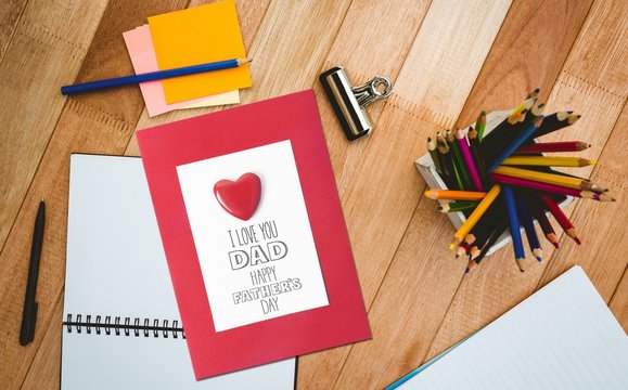 Composite image of fathers day greeting