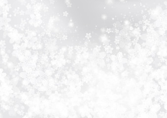 White cherry blossoms background