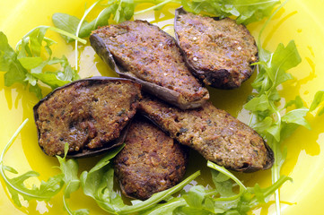 Doldurulmuş patlıcan Berenjenas rellenas Stuffed eggplant Melanzane ripiene Калабрийская кухня Cucina italiana Calabrese Masakan Calabria İtalyan mutfağı Italienische Küche