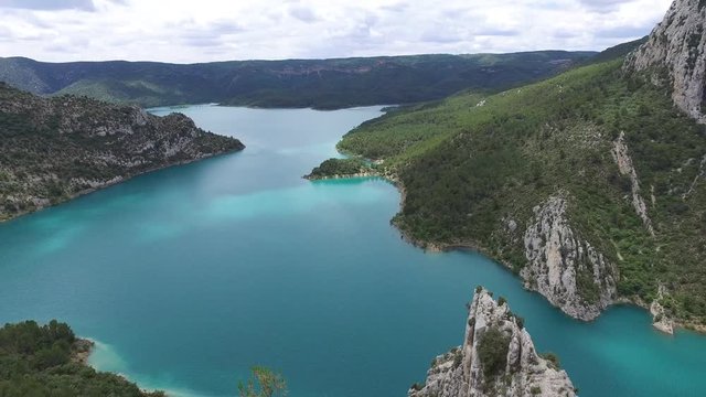 Canelles reservoir in La Noguera, Lleida, Catalonia, Spain
