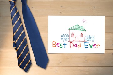 Composite image of word best dad ever