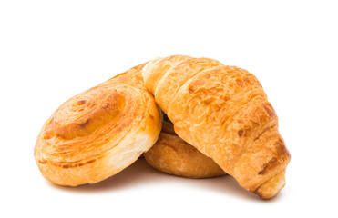 Fresh tasty buns isolated