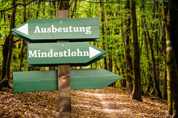 Schild 98 - Mindestlohn
