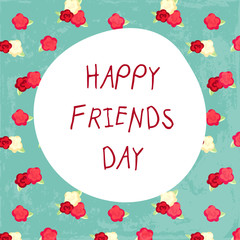 Fototapeta na wymiar vector illustration greeting on friendship day