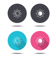 icon black pink and blue sun vector design