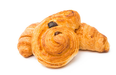 Fresh tasty buns isolated