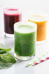 glass of fresh colorful healthy smoothie