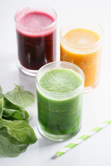 glass of fresh colorful healthy smoothie