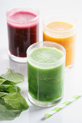 glass of fresh colorful healthy smoothie