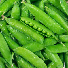 Green peas pile