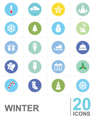 icons WINTER vector design