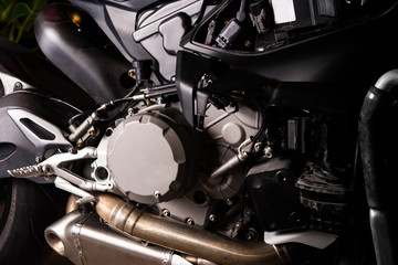 Fototapeta na wymiar Motorcycle Engine 