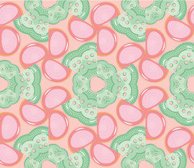 Seamless pattern of colored buttons
