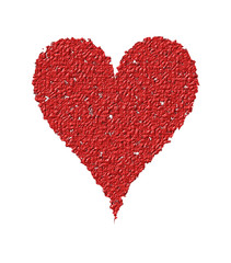 Obraz na płótnie Canvas Red heart, on a white background. Illustration.
