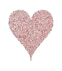 Red heart, on a white background. Illustration.