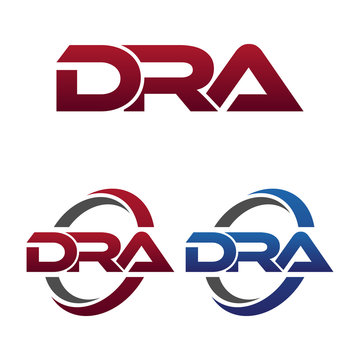 Modern 3 Letters Initial logo Vector Swoosh Red Blue dra
