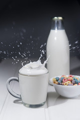 Breakfast Splas milk and cookis/grain