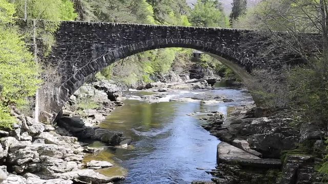 Beautiful Scotland uk Invermoriston bridge Scottish tourist attraction built by Thomas Telford 