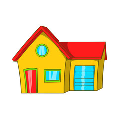 Real estate icon, cartoon style