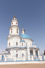 Fototapeta na wymiar Church of the Kazan icon of the Mother of God , founded at the end of the 18th century, Thelma ,Irkutsk region, Russia 