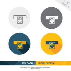 ATM CASH icon vector design