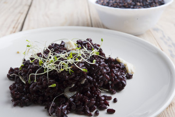 Rice black with germinated
