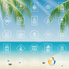 Fototapeta premium Summer Sale labels