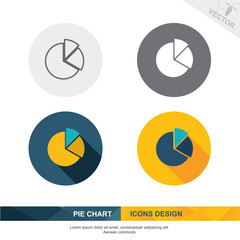 PIE CHART icon vector design