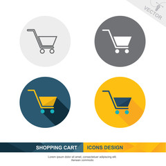 shopping cart icon vector design 1