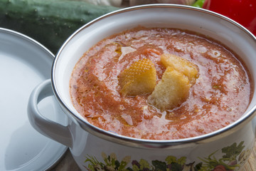 Gazpacho typical food spanish