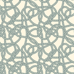 Fototapeta premium Seamless rope loops pattern