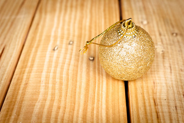 Gold christmas ball