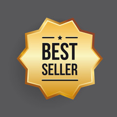 Best Seller gold star vector