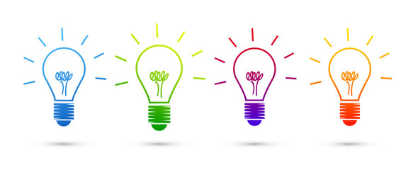 lampadina, idea, colori, creatività, idee © xyz+