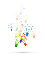 lampadina, idea, colori, creatività, idee © xyz+