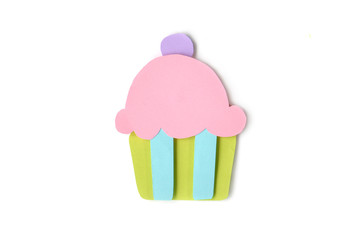 Cupcake paper cut - isolated

