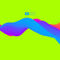 3D Wavy Background. Dynamic Effect. Abstract Vector Illustration. Design Template. Modern Pattern.