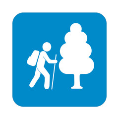 Hiking icon illustration isolated vector sign symbol