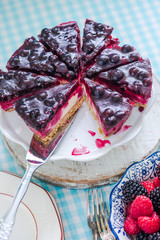 black forest fruits cheesecake
