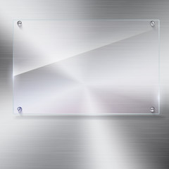 Vector glass frame with rivets