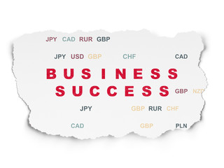 Obraz premium Business concept: Business Success on Torn Paper background