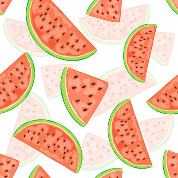 Seamless background with watermelon